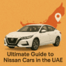 Nissan sedan car UAE with UAE map illustration